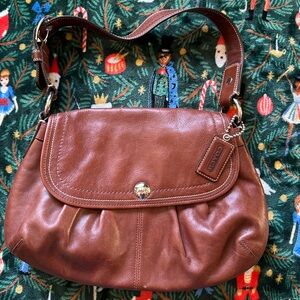 Coach Brown Leather Soho Pleated shoulder bag